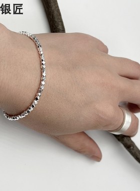 谢家银匠碎银女手链    99足银手链闺蜜饰品小众精致高级感