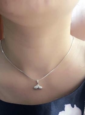 谢家银匠甜美风鱼尾吊坠套链