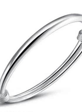 99足银光面可调节推拉手镯