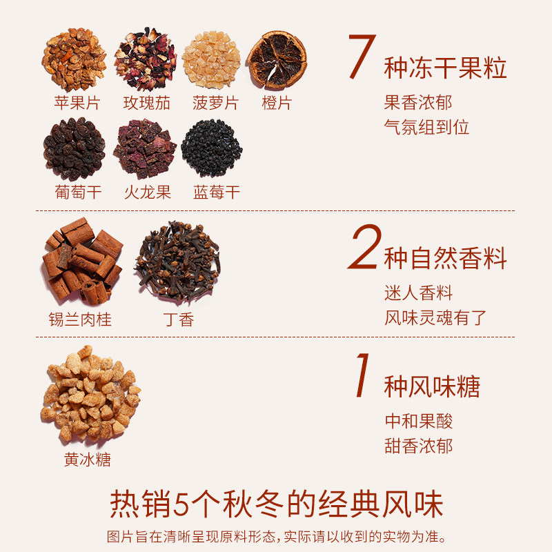 T9热红酒风味果茶新年礼物女士无酒精香料包礼盒闺蜜70g装,淘宝优惠券,粉丝福利购,淘宝优惠卷