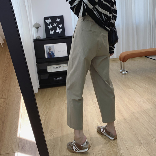 Loose and slim pear-shaped body pants nine-point casual pants