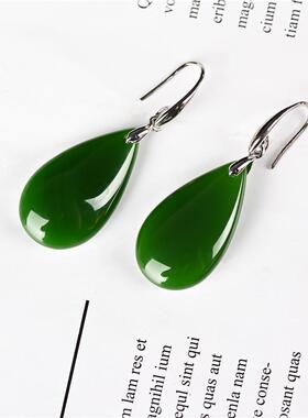 925银老坑翡翠民族风女士耳饰品