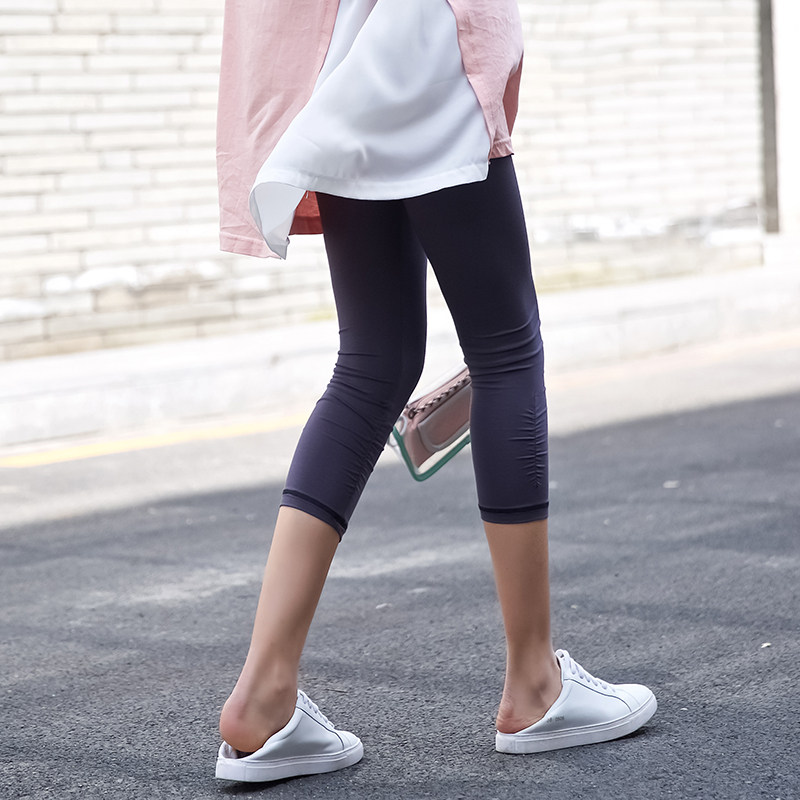 夏季七分裤莫代尔孕妇打底裤 莎领服饰孕妇打底裤