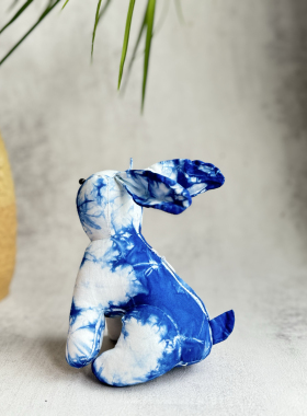 民族风手工扎染布艺小兔可爱萌萌兔礼物旅游伴手礼居家玩偶月兔