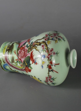 景德镇清同治祥凤莱仪花鸟摆件