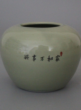 仿古风陶瓷鸟食罐展柜家居装饰