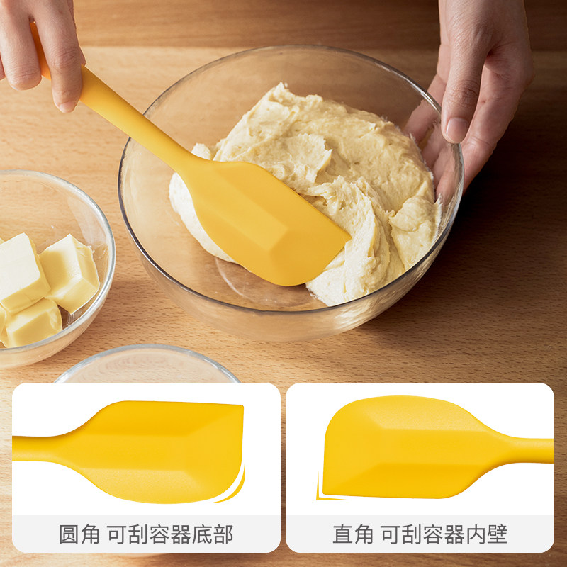 懒角落硅胶刮刀烘焙工具抹刀厨房食品级一体式软刮刀蛋糕奶油铲子_虎窝淘
