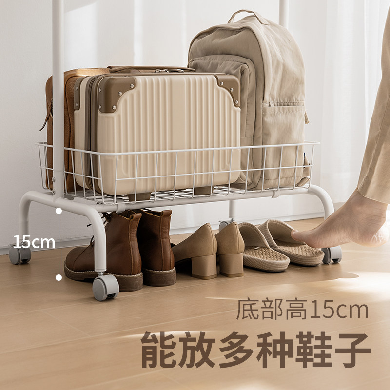 懒角落衣架落地卧室不占空间家用多功能可移动收纳置物架衣服帽架