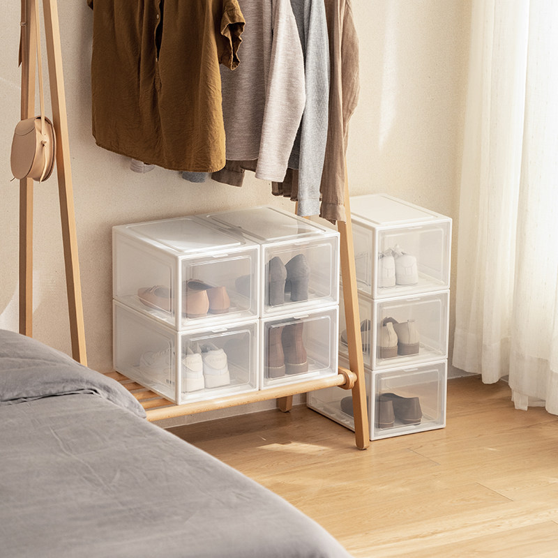 懒角落 鞋盒收纳盒透明防尘鞋子鞋柜储物加厚塑料简易鞋架整理箱,淘宝优惠券,粉丝福利购,淘宝优惠卷