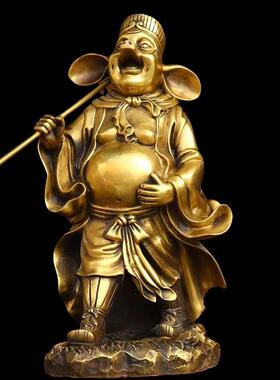纯铜猪八戒摆件 铜猪天蓬元帅神像天蓬元帅铜像 生肖猪家居装饰品