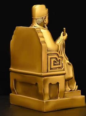 纯铜文昌帝君神像摆件文昌星铜像文曲星家居供奉书房桌面工艺送礼