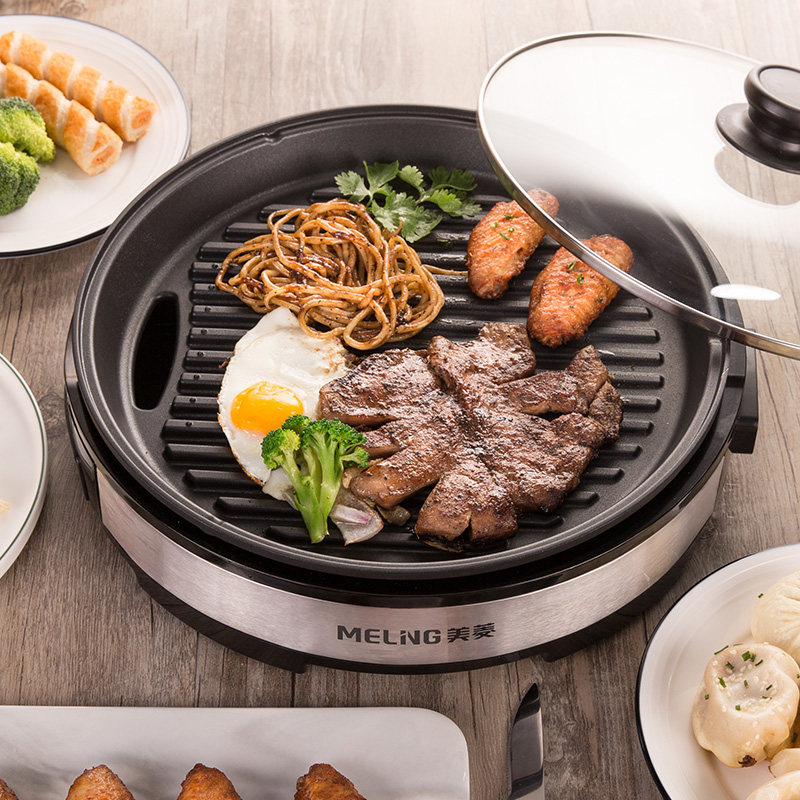 美菱无烟不粘家用烤肉机电烧烤炉 美菱欧汇烧烤炉