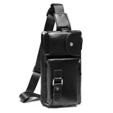 Поясная сумка, универсальная сумка для телефона, кожаная вместительная и большая нагрудная сумка, из натуральной кожи, воловья кожа, 2023