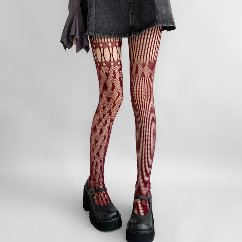 夜间教习室蕾丝丝袜亚文化辣妹ab款黑丝渔网袜子女夏季黑色连裤袜,淘宝优惠券,粉丝福利购,淘宝优惠卷