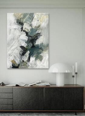 抽象现简约装饰画黑白色调客厅沙发背景墙壁画玄关入户小众挂画