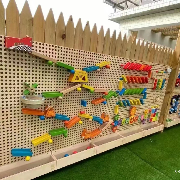 Kindergarten building block wall mushroom nails