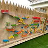 Kindergarten building block wall mushroom nails