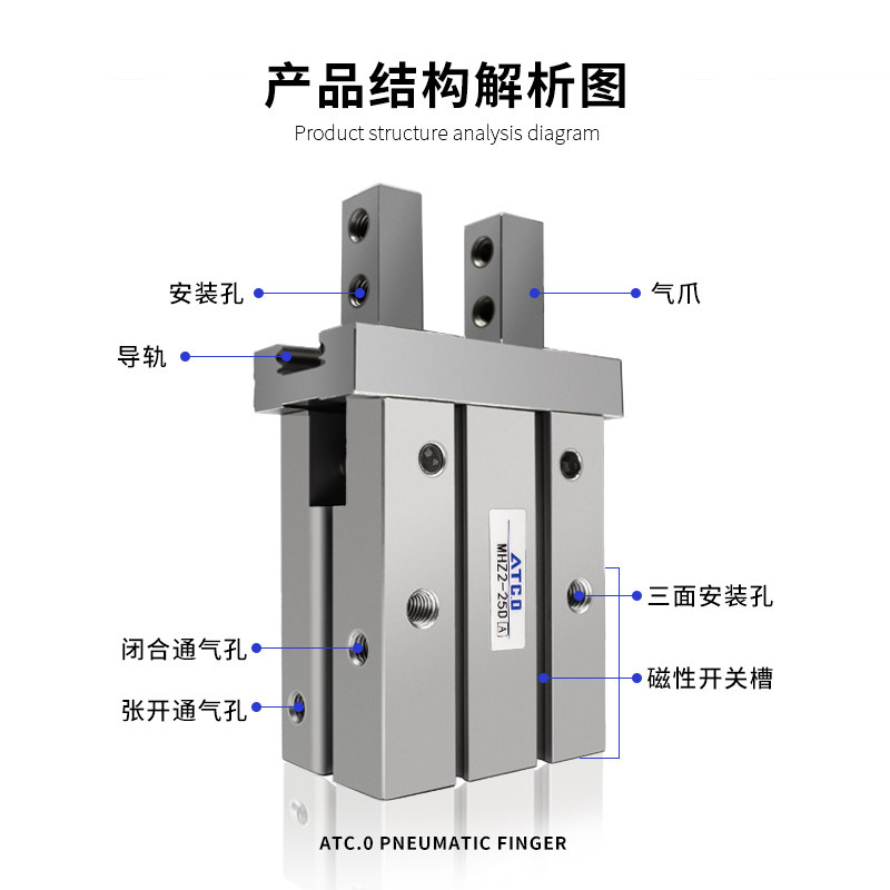 气动手指气缸夹具MHZL2-10D/16D/20D/25D/D2/D3/D1/S导轨加长行程,淘宝优惠券,粉丝福利购,淘宝优惠卷