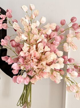 感栾树果灯笼果仿真花家居客厅装饰餐桌摆件假花婚礼拍摄道具