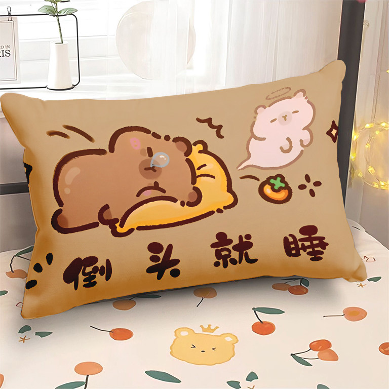 美元小狗卡皮巴拉枕套儿童可爱卡通爆款枕套学生宿舍高颜值抱枕