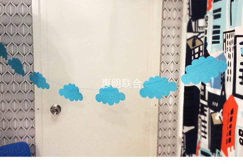 Ins Cloud Feel Clorfful Flag Декоративная комната декоративная сетка Red Girl Heart Photo Focue Trowd