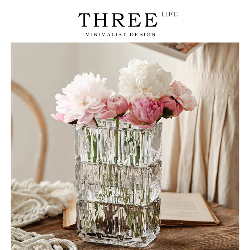 Tlife·AIDA·花瓶摆件客厅插花玻璃透明ins风轻奢高级感 | 艾达 - 图0