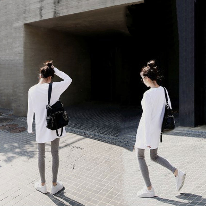 白色打底衫长袖春季秋装2020年t恤 韩简娜T恤