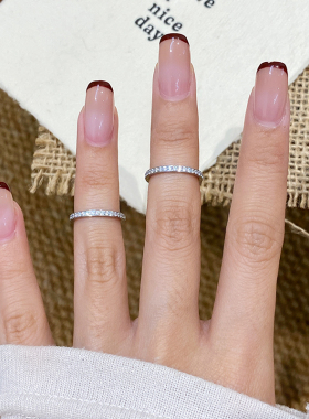 细版满钻骨节关节尾戒