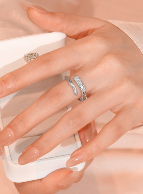 小众设计几何纯银戒指超小关节