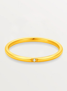 高版本超窄版1mm单钻戒指可尾戒