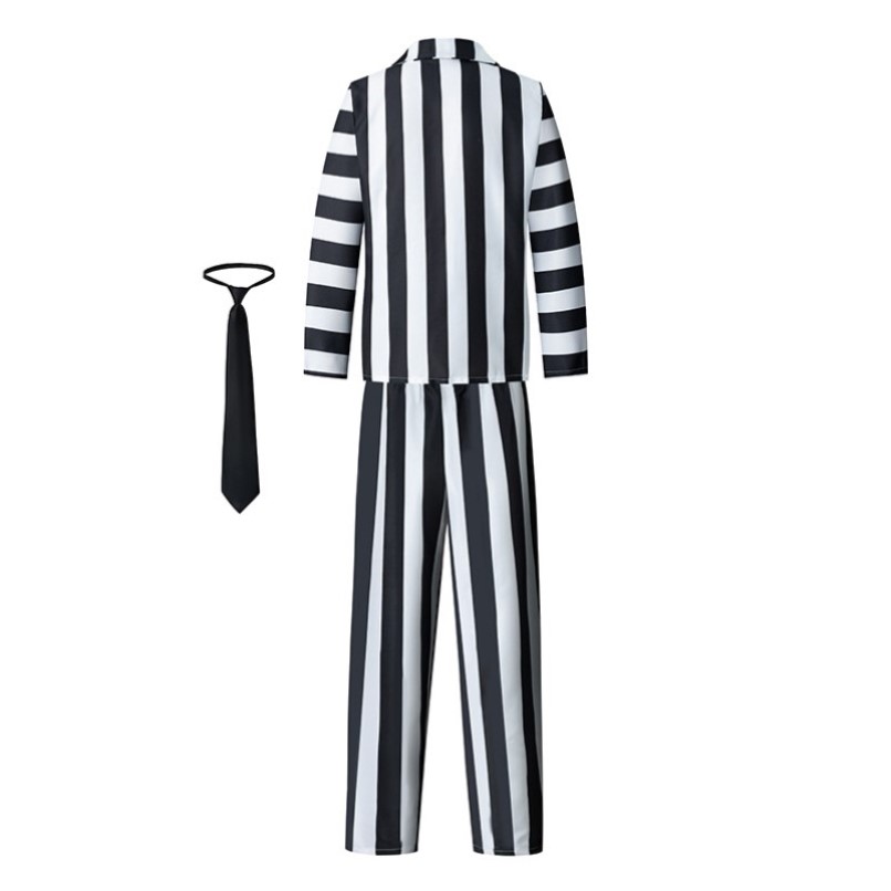 阴间大法师甲壳虫汁beetlejuice2成人黑白纹角色扮演服舞会聚会 - 图2