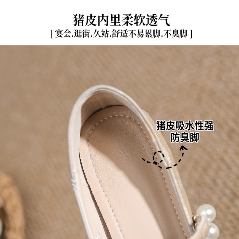 新中式玛丽珍鞋女2025春秋新款绝美气质粗跟单鞋配裙子旗袍鞋女鞋 - 图2