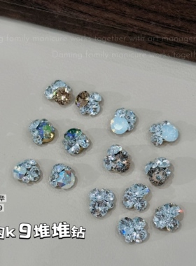 手工堆钻施华洛白闪复古朋克哥特