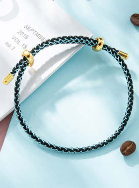 钢丝绳可调节安全双色手链