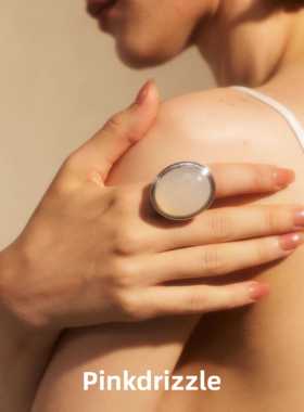 pinkdrizzle【午梦千山】冰如鉴银色戒指女设计师款气质2024新款