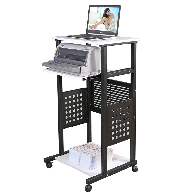 站立式办公电脑桌移动投影仪打印机桌会议桌演讲台式笔记本办公桌 - 图3