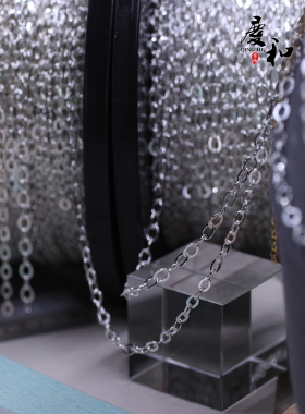 宝峰S925压光O十字链加长毛衣链