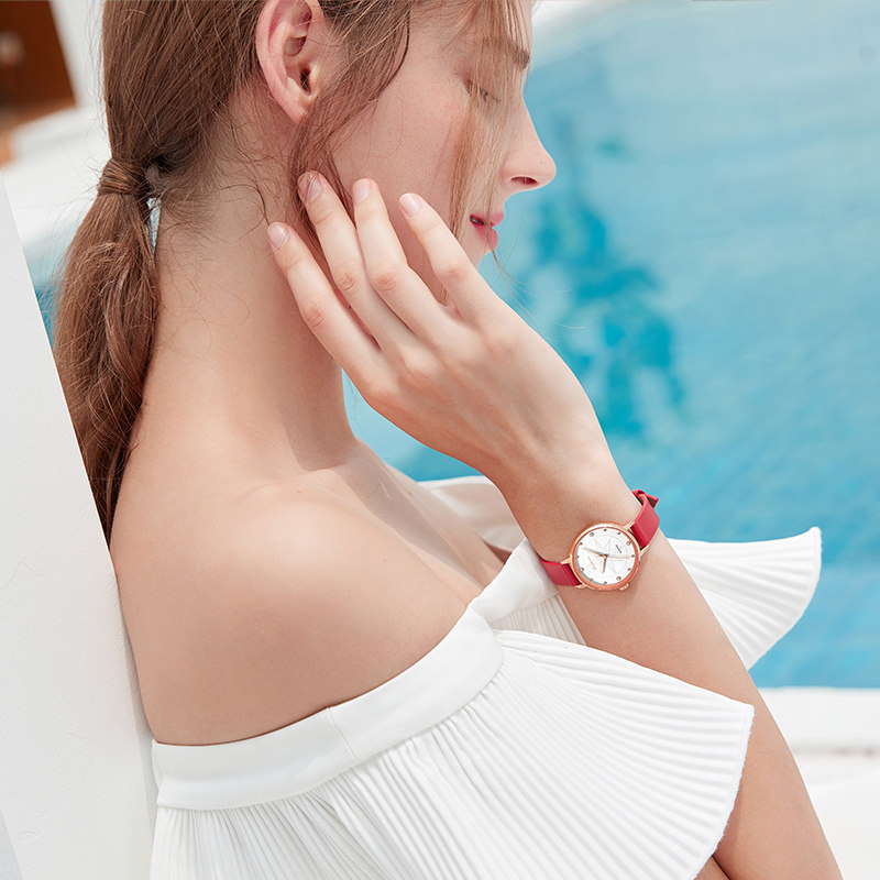 罗西尼手表女ins风石英表防水潮流时尚北极星元素学生腕表519920