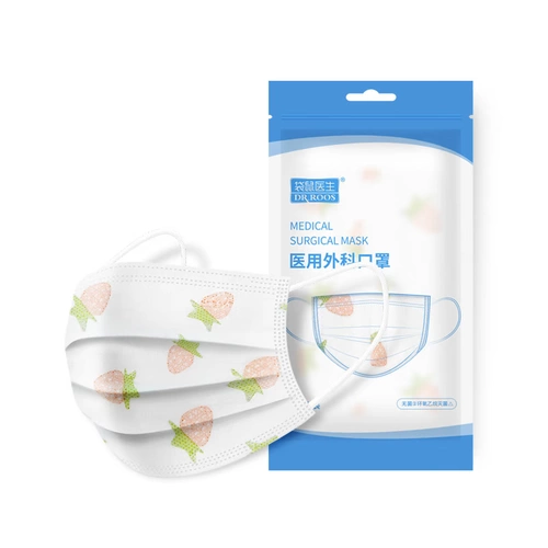 Кенгуру, одноразовая детская белая трехмерная медицинская маска