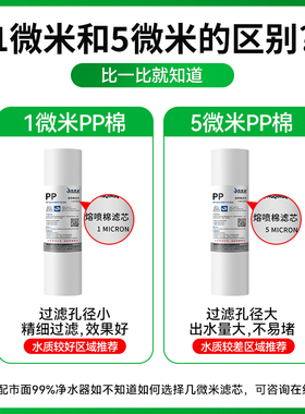 10寸pp棉滤芯净水器通用家用净水机前置三级过滤器直饮纯水机配件