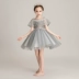 Girls Ocean Birthday Princess Dress Child Small Moderator Model Catwalk Dress Dress Girl Piano Trang phục mùa hè - Váy trẻ em