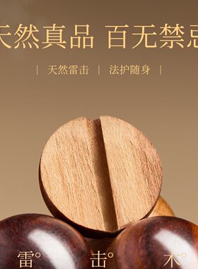 官方旗舰店真品雷击桃木手串女款天然野生桃木佛珠木质手链男