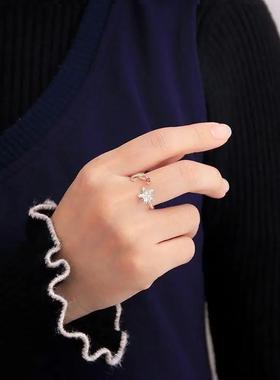 ins斗罗戒指吊坠相思断肠红唐三小舞动漫周边高颜值素圈925银饰品