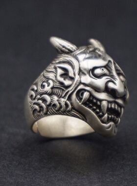 银饰戒指纯银日本般若