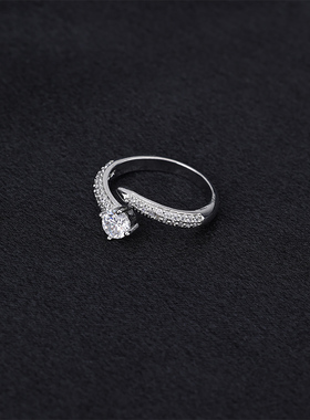 满钻钉子戒指女气质小众单钻