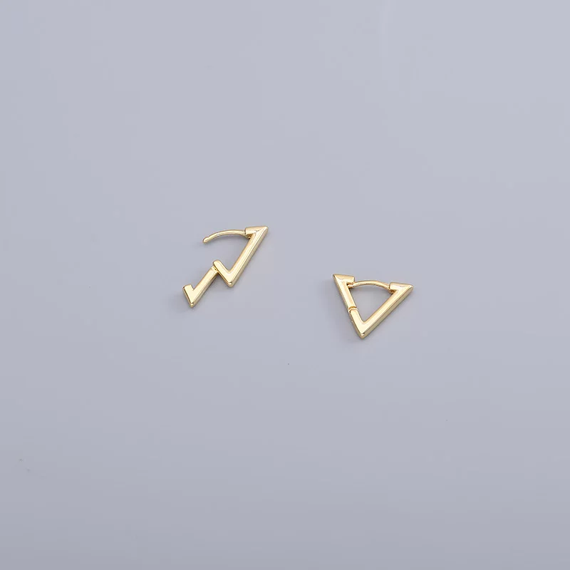 Triangle, geometric earrings, silver 925 sample, 2023 collection