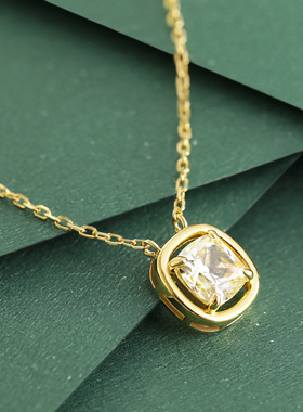 进口仿真莫桑钻项链女高碳钻灵动