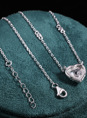 仿真莫桑钻925纯银女心形送女友