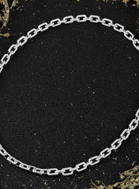 欧美嘻哈说唱风格项链ins925纯银