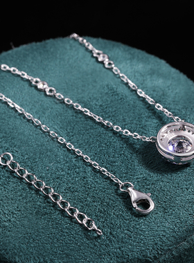 进口仿真莫桑钻项链女钻石时尚